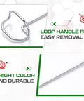 24 Pack 6 Inch Archery Target Pins With Loop Handle Built Tough Stainless Steel Ground Stakes shown with loop handle and pin end