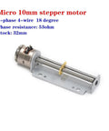 Micro Linear Stepper Motor, 10mm size, all metal, 32mm stroke for precision automation and DIY builds.