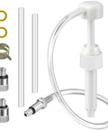 Lower Unit Gear Lube Pump Kit With Swivel And Three Eighths Inch Eight Millimeter And Ten Millimeter Adapters For Mercury Mariner Yamaha Honda Suzuki Evinrude Outboards Includes Suction Tubes And Nineteen Point Five Inch Hose product components