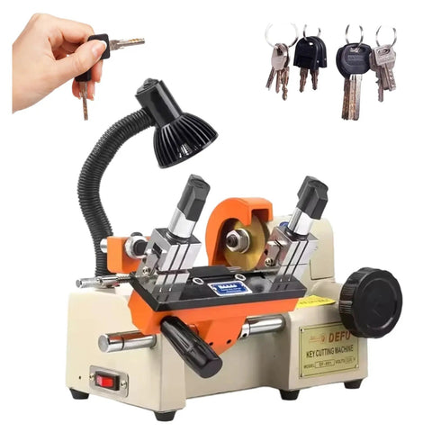 Beefy Automatic Key Cutting Machine With Punchy Led Spotlight For Cars dead simple tool for locksmiths with manual speed control.