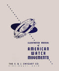 Illustrated cover of Guide To American Watch Movements With Detailed Diagrams And Parts For Elgin Hamilton Illinois Waltham Bulova