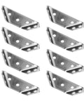 8 Pack Sturdy Corner Braces for Wood Shelves and Furniture, right angle braces, stainless steel metal triangle reinforcement