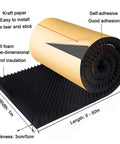 Top Shelf Knockout Sound Dampening Self Adhesive Acoustic Foam Rolls For Recording Studios Home Theaters Gaming Pods And Creative Spaces Purple High Density roll with textured surface, showing adhesive backing and dimensions.