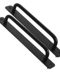 2 Pack Black Aluminum Barn Door Pull Handles 21.2 cm Long, Rustproof Metal With Smooth Edges, Ergonomic Grip