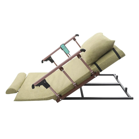 Electric Bed Backrest Lift Delivers 660 Lb Capacity With Remote Control positioned at a 45-degree angle with pillow.