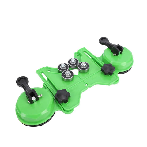 Pro 16 Piece Hole Saw Kit With Double Suction Cups For Ceramic Tile, Glass Marble And Granite Wet Dry Drilling Tool To Chip-Free Precision Cuts, green guide