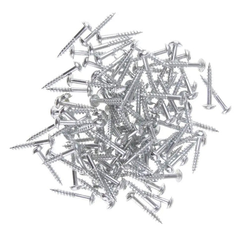 Washer Head Pocket Hole Wood Screws 100 Pieces Self Tapping Stainless Steel Fully Threaded for Woodworking visible on white background