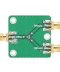 Built To Last Two Way RF Power Splitter PCB Board DC To Five Gigahertz Frequency Range With Six Decibel Attenuation for signal routing.