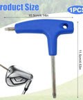 2 In 1 Golf Driver Adjustment Tool With T20 T25 Dual Heads Stainless Steel Wrench Blue Handle 10.5cm x 11.5cm Size