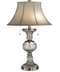 Granada Table Lamp With Crystal Base And Brushed Nickel Finish For A Luxe Living Room Vibe 17 By 17 By 27 Inches Sleek Design