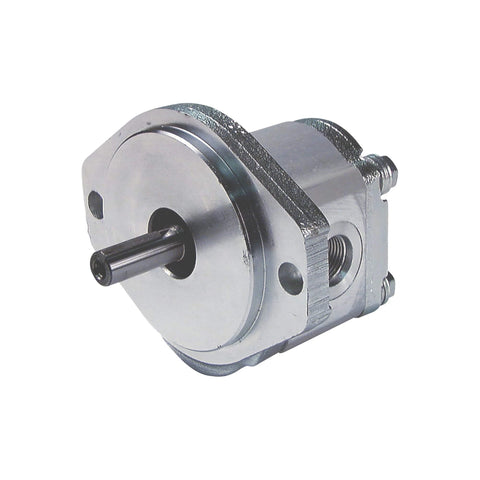 Front view of the Concentric High Pressure Hydraulic Gear Pump - 0.517 Cu. in. Model Number G1232C5A300N00 with mounting flange and shaft.