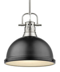 One Light Pendant In Pewter Black Finish From Duncan Collection, 14.63 Inch High By 14 Inch Wide, United States Made Lighting Fixture Perfect For Kitchen Islands, Dining Areas, Or Foyers, Dimmable Compatible
