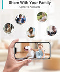 Smartphone showing 4MP Indoor Security Camera With Night Vision And 135 Degree Wide View Perfect For Pet And Baby Monitoring Motion