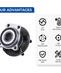 Front Wheel Hub And Bearing Assembly With ABS For Subaru Forester 2009-2014 showing features like low noise and high precision.