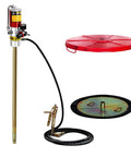 Tough As Nails Pneumatic Grease Pump Kit For 55 Gallon Drums With 16 Ft Reinforced Hose And Universal Gun, Pro Grade Drum Adapter No Sweat Smooth Running with pump and hose.