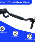 Matte Black Stainless Steel Hook And Eye Latch For Doors And Barn Gates Heavy Duty Gate Latch Hardware Tough As Nails