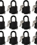 12 Pack Weatherproof Padlocks With Keys Keyed Alike Heavy Duty Outdoor Locks With 1 9 16 Inch Wide Body Laminated Steel Shackle