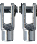 Heavy Duty Iron Air Cylinder Rod Clevis End Y Connector 28mm Length M6x1 Female Thread 2 Pack Durable Pneumatic Joint For 16mm Bore Cylinders Built Tough, two-piece