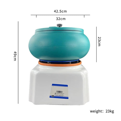 Vibration Polishing Machine For Jewelry DIY Gem Faceting And Grinding Tumble Barrel With High Efficiency Handy Flexible And Convenient Surface Cleaning Tool shown with dimensions