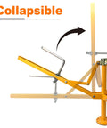 Built Tough Heavy Duty Fence Wire Dispenser For High Tension Systems, floor or stud mounted, showing collapsible arm feature