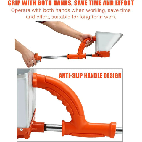 Knock Out Wall Plaster And Stucco Projects Swiftly With This Portable Pneumatic Mortar Sprayer featuring an anti-slip handle design for better grip.