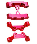 RC Alloy TT02 Swing Arm Suspension Mounts Set Upper And Lower Aluminum Suspension Arm Mounts Fixed Holder Kit For Tamiya TT02 Red