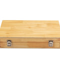 Wooden case from 18Pcs Keyway Broach Set For Lathe Tools With 3/16 B 1/8 B 3/8 C 1/4 C Keyway Sizes