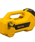 Brushless Cordless Water Transfer Pump For Yard Drainage And Job Site Projects Heavy Duty Utility Machine with yellow body and handle.