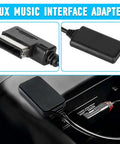 Aux Music Interface Adapter For Audi And VW With AMI 3G System Plug And Play Car Audio Cable 2010 To 2023 Compatible With Q5 A5 A7 R7 S5 Q7 A6L A8L A4L showing cable and interface connection