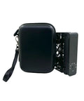 Hover Air X1 Self Flying Drone Hard Carrying Case With Strap Lanyard Waterproof Protective Cover next to drone remote control