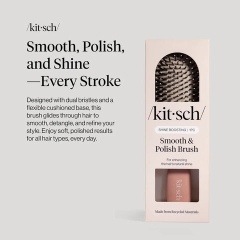 Smooth And Polish Dope Dual Bristle Hair Brush For Detangling And Shine With Vegan Boar And Nylon Bristles in packaging