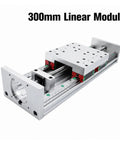 Huge HGR20 Linear Slide With SFU1605 Ballscrew 300mm Stroke Perfect For CNC Machines And Heavy Duty DIY Projects Offering Smooth Motion, showcasing silver aluminum construction.