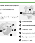 Diagram of rain-shower planting column for Vertical Tower Garden Kit For Indoor And Outdoor Herb And Vegetable Growing System.