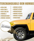 5 Pack Steel Wheel Studs And Lug Bolts, 49mm Long M12x1.5 Replacement For Chevy, Lexus, Toyota, Scion, Pontiac Cars with OEM numbers