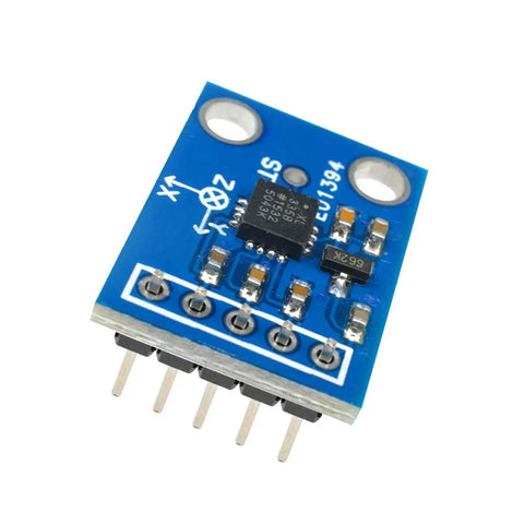 3 Axis Accelerometer Module GY-61 ADXL335 With Analog Output 3 To 5V blue PCB with 6-pin header