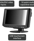 Badass Rugged 7 Inch Slick Capacitive Touchscreen Monitor With Hdmi Vga Dvi Usb Inputs 1000 Nit Killer Brightness for Heavy Duty Industrial Automotive Builds 1024 by 600 Wvga showing multiple input options.