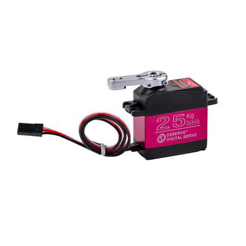 Dual Pack 270 Degree Beefy Torque Digital Servo for RC Cars and Boats Waterproof Full Metal Gear 25 Kg Cm Torque with 25T Servo Horn
