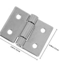 Two Pack Heavy Duty Solid Iron Door Hinges For Barn Garage Gate Cabinet, Silver, 3x2.5cm, ideal for heavy swing doors.