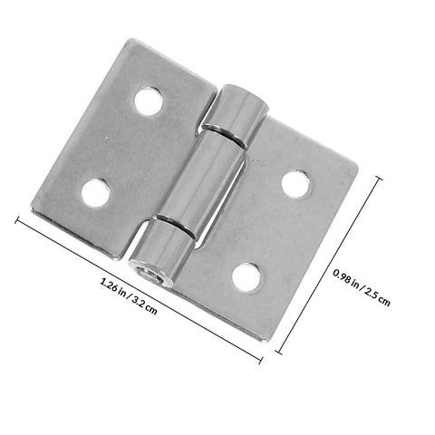 Two Pack Heavy Duty Solid Iron Door Hinges For Barn Garage Gate Cabinet, Silver, 3x2.5cm, ideal for heavy swing doors.