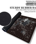World Map Large Gaming Mouse Pad With Anti Slip Rubber Base Extended XXL Desk Mat For Gaming Keyboard And Mouse 31.5 By 11.8 Inches