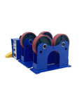 Heavy Duty Rotary Welding Positioner Tank Turner With 2200 Lb Load Capacity showcasing adjustable linkage holder and red rollers.