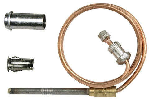 Front view of 36-inch copper thermocouple replacement kit for gas furnaces, boilers and water heaters.