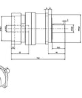 Heavy Duty Helical Gear Reducer Planetary Gearbox Built Tough As Nails For Industrial Jobs showing dimensions and design.