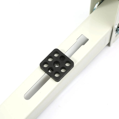 Heavy Duty Outdoor Wall Mount Bracket For Ductless Mini Split Air Conditioner And Heat Pump Systems, Holds Up To 550 Lbs, Adjustable 9000 To 36000 BTU, Universal White Galvanized Steel, All Weather Ready With Vibration Dampening featuring adjustable component