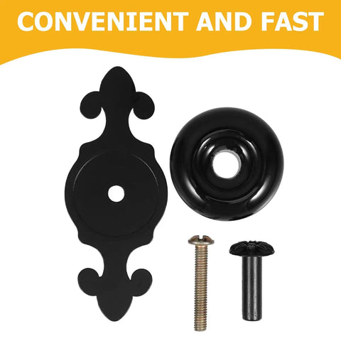 Dope Ceramic Cabinet Knobs Set For Vintage Dresser Hardware In Black Matte, Ceramic Pulls For Kitchen Drawers And Cupboards, Ergonomic Grip