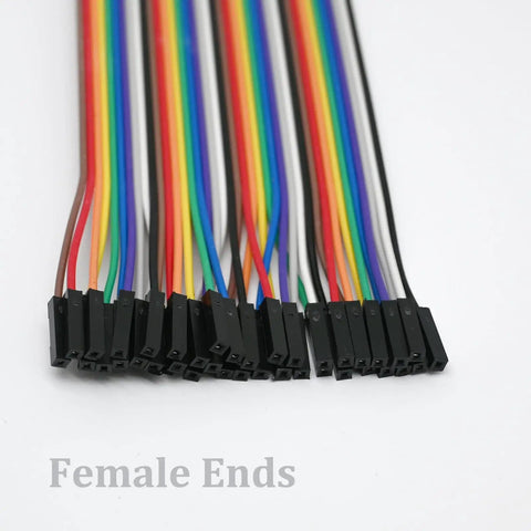 240 Pcs Multicolored Dupont Jumper Wires Kit 20cm Breadboard Ribbon Cables Female Ends 2.54mm Pitch