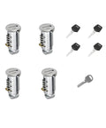 4 Pack Replacement Lock Cores For One Key System Lock Cylinders, Replacement Key Cylinder For Bike Rack, Roof Rack