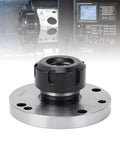 Heavy Duty Carbon Steel Lathe Collet Chuck With 100mm Diameter And 42mm Height For Secure Clamping In Precision CNC Machining Tasks, close-up view on machine.