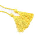 Golden tassel detail of Two Pack 51 Inch Katana Sword Bag Case With Premium Synthetic Silk Cover for Samurai Swords