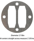 Round aluminum valve plate gasket for air compressors, part of 3 Set Reed Valve Kit For Air Compressors Includes 6 Stainless Steel Reed Valves And 3 Aluminum Valve Plate Gaskets For Harbor Freight Parts Replacement And Test.